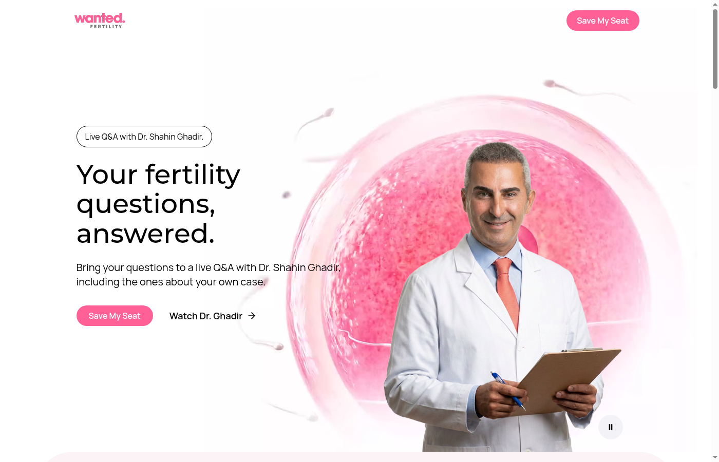 Webinar page